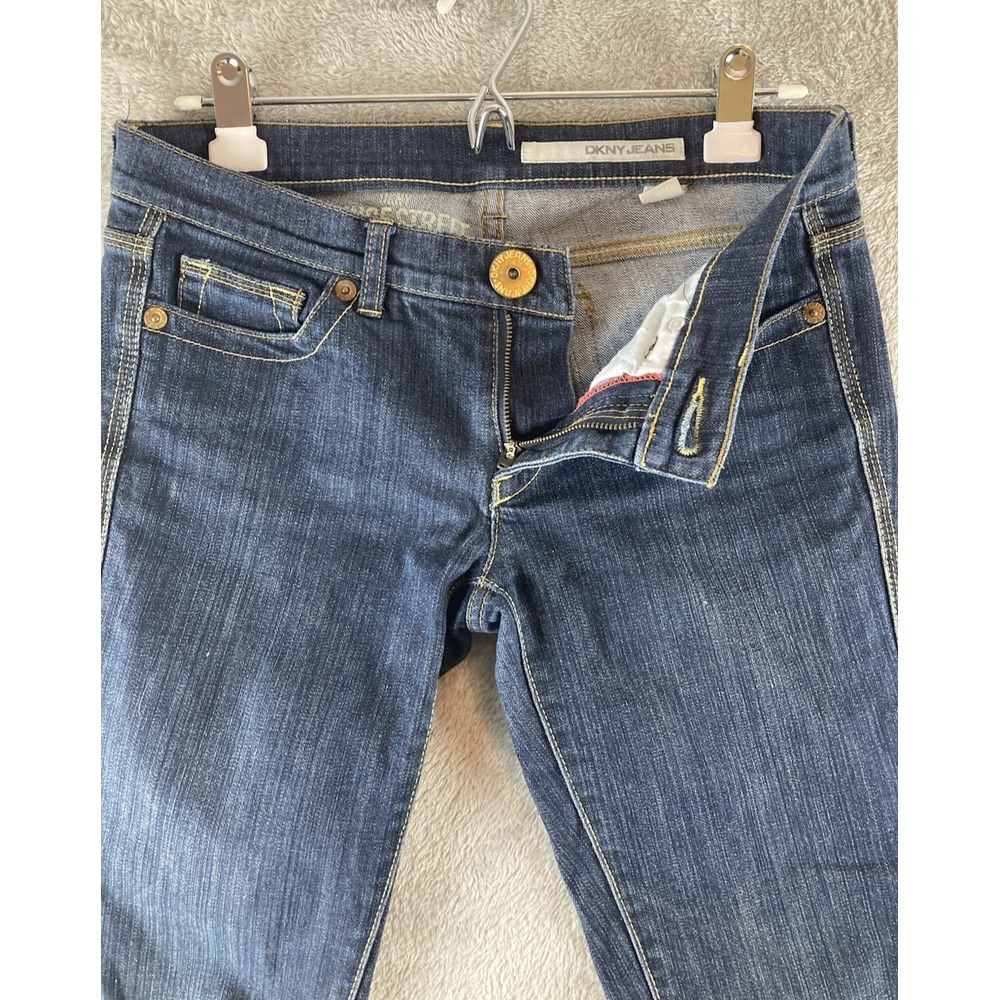 DNKY Jeans‎ Womens Size 5 Low Rise Straight Stretch Denim Blue - Picture 3 of 14